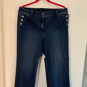 Talbots wide leg crop jeans
